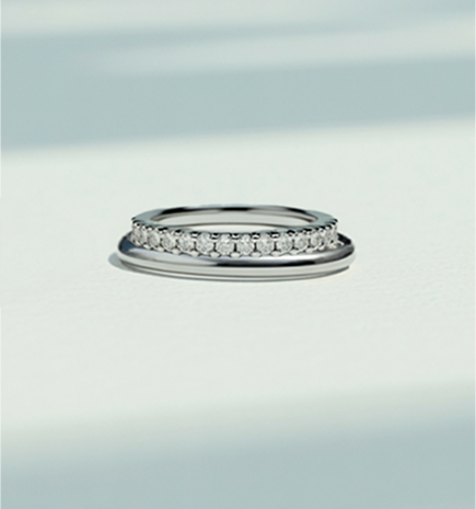 Stackable women’s  wedding ring